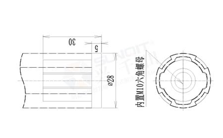 重型分体脚座尺寸图