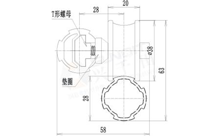 凹槽滚轮套件尺寸图