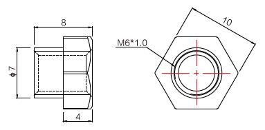 M6专用接头螺母