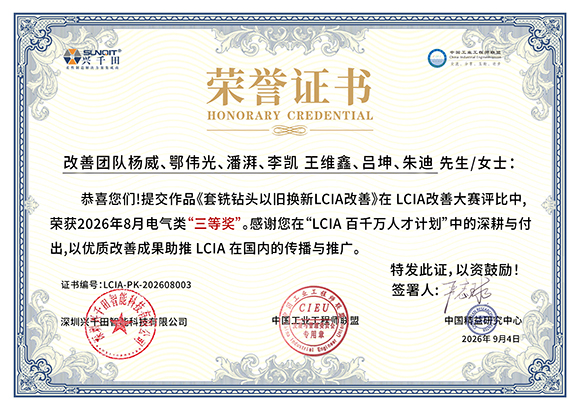 LCIA-PK-202608003 改善团队杨威、鄂伟光、潘湃、李凯 王维鑫、吕坤、朱迪