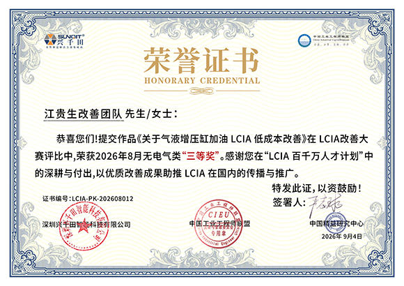 <a href='/zhinengyingyuan.htm' class='keys' title='点击查看关于LCIA的相关信息' target='_blank'>LCIA</a>-PK-202608012  江贵生改善团队