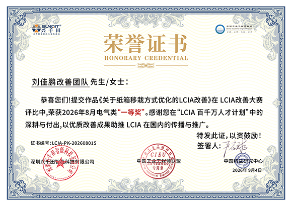 LCIA-PK-202608015  刘佳鹏改善团队